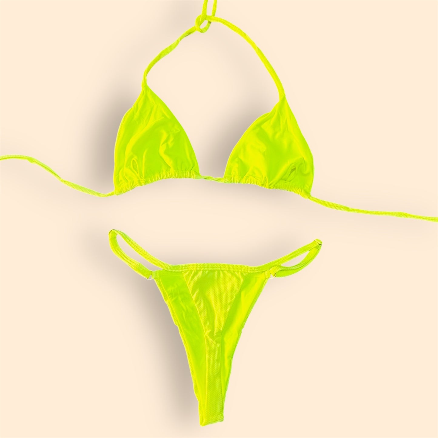 Neon Green Thong Bikini